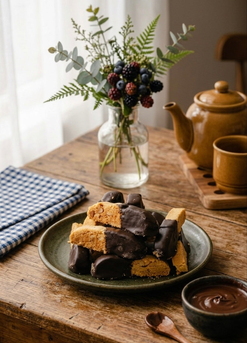 Dark Chocolate Almond Biscotti